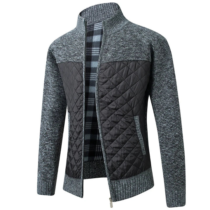 Diamond-Quilted Zip Cardigan alternate view 7