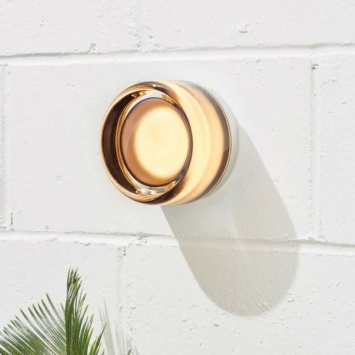 Amber Dimmable Round LED Wall Sconce close-up