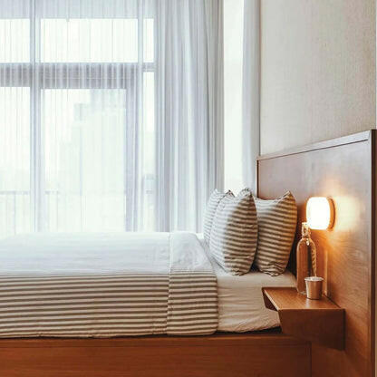 Dimmable Round LED Wall Sconce bedroom lifestyle
