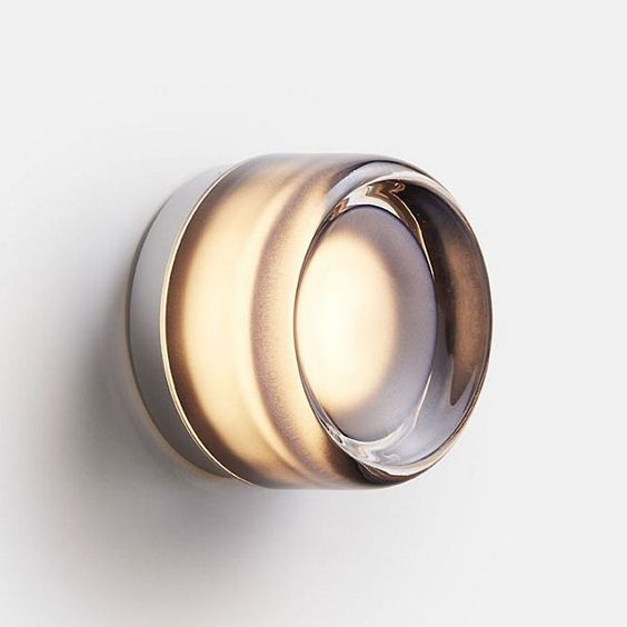 Dimpled Glass Wall Sconce angled view