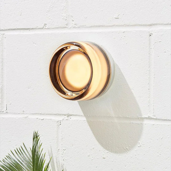 Dimpled Glass Wall Sconce installed lifestyle view
