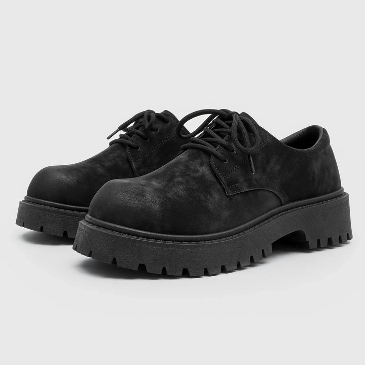 Distressed Lace-Up Derby Boots alternate view 3