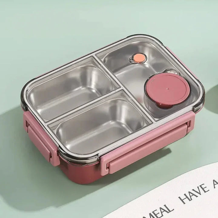 Divided Steel Lunch Container interior detail