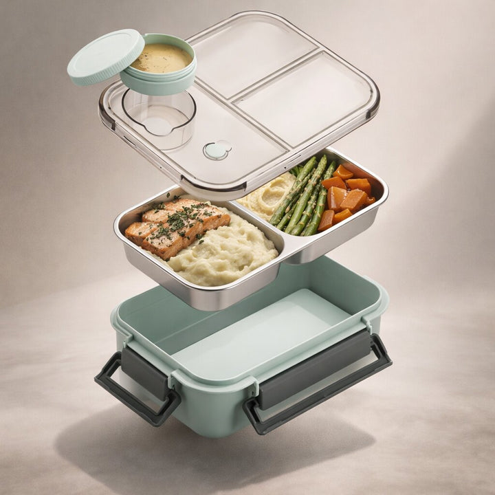Divided Steel Lunch Container lifestyle