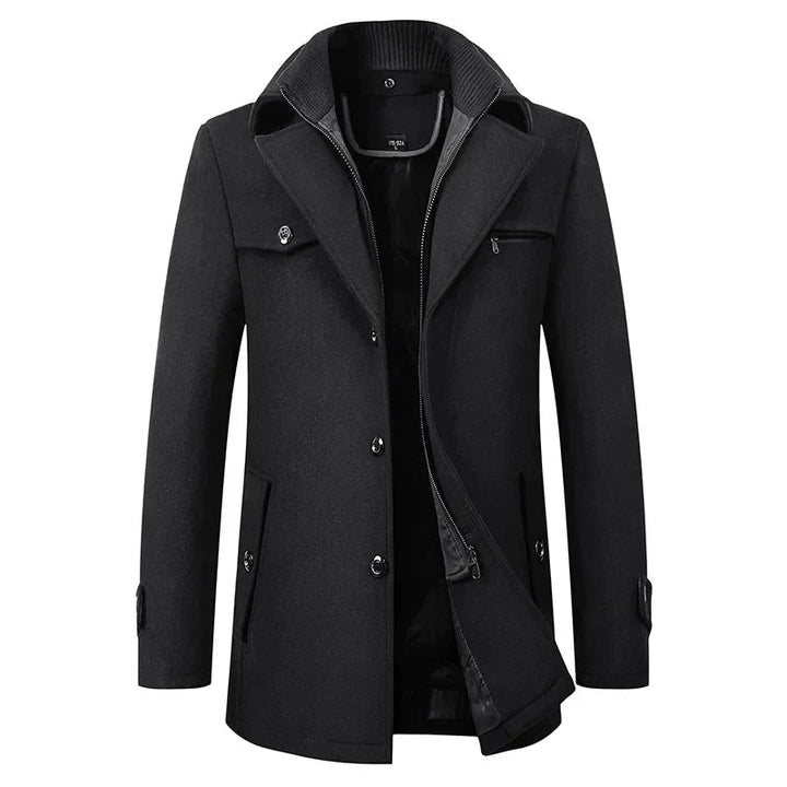 Blue Winter Coat front view