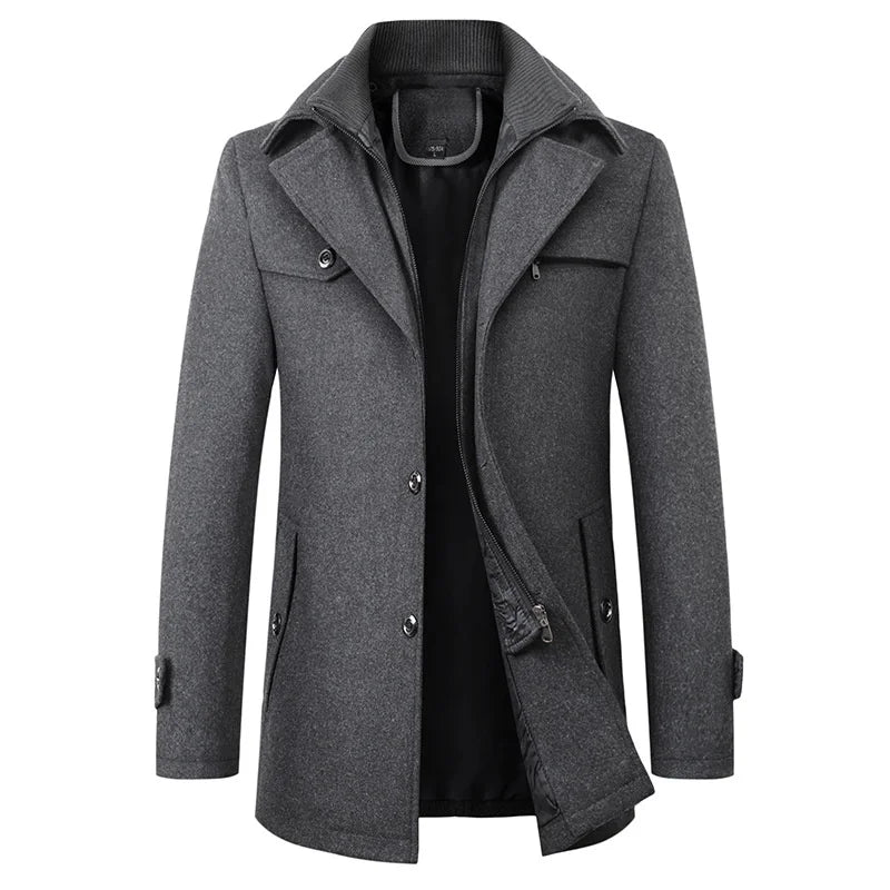 Brown Winter Coat detail view
