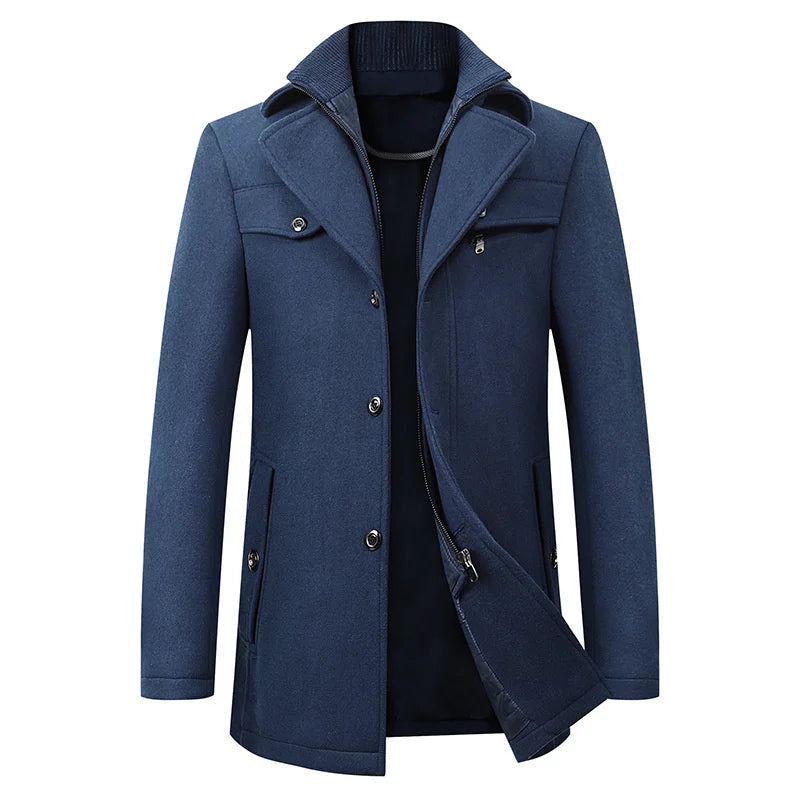 Gray Winter Coat detail view