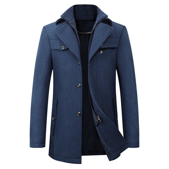 Gray Winter Coat detail view