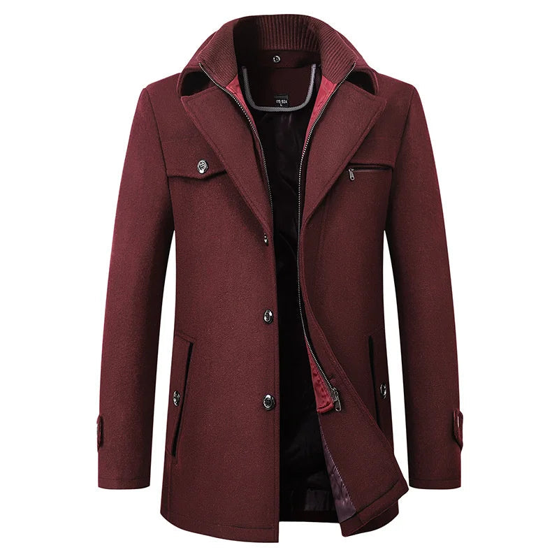Red Winter Coat detail view