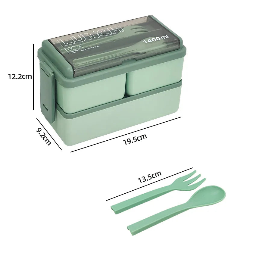 Double-Layer Bento Box lifestyle setting