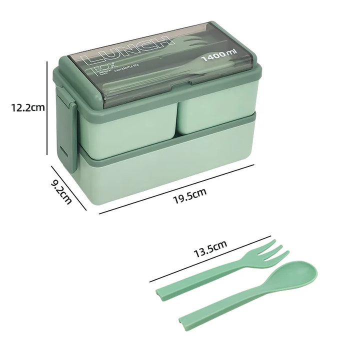Double-Layer Bento Box lifestyle setting