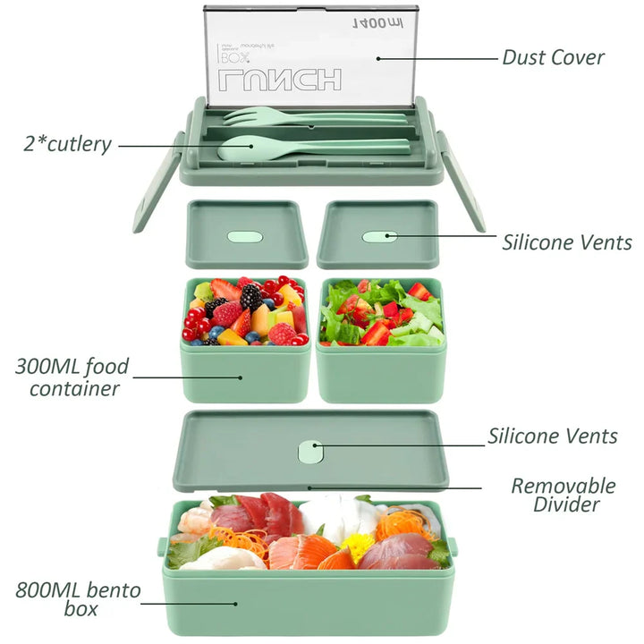 Double-Layer Bento Box color options