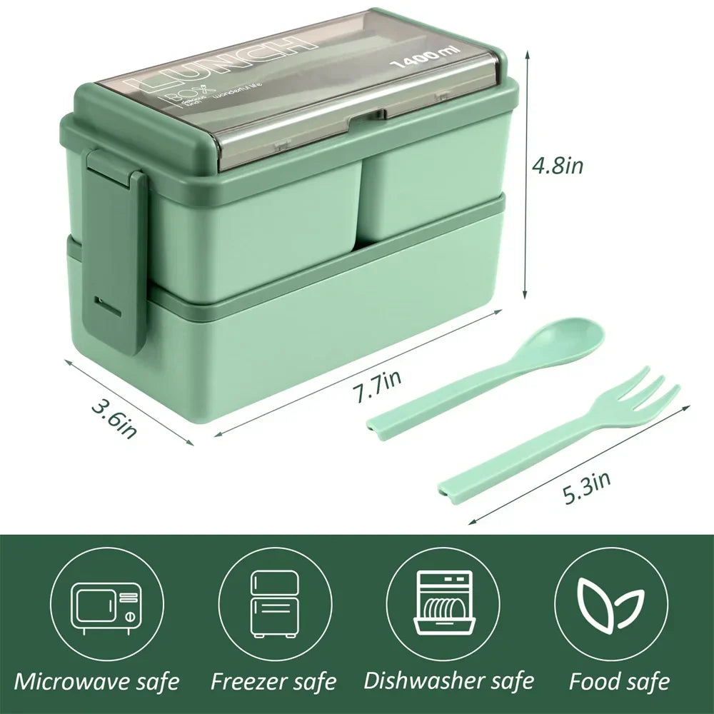 Double-Layer Bento Box side view