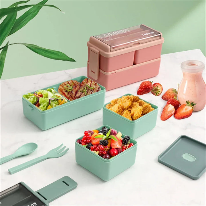 Double-Layer Bento Box closed view