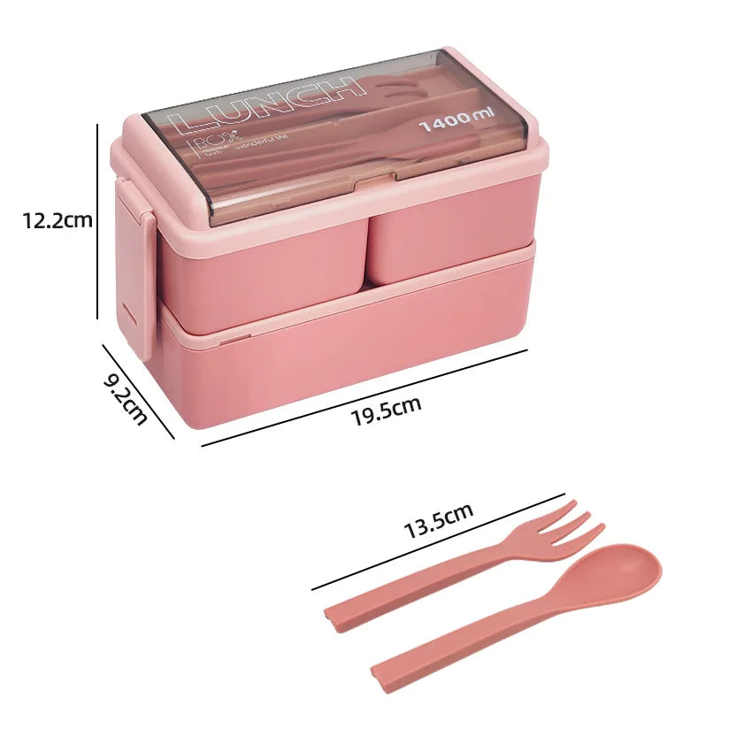 Double-Layer Bento Box size scale
