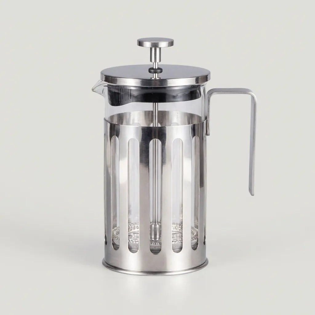 Silver Glass Coffee Brewer front view