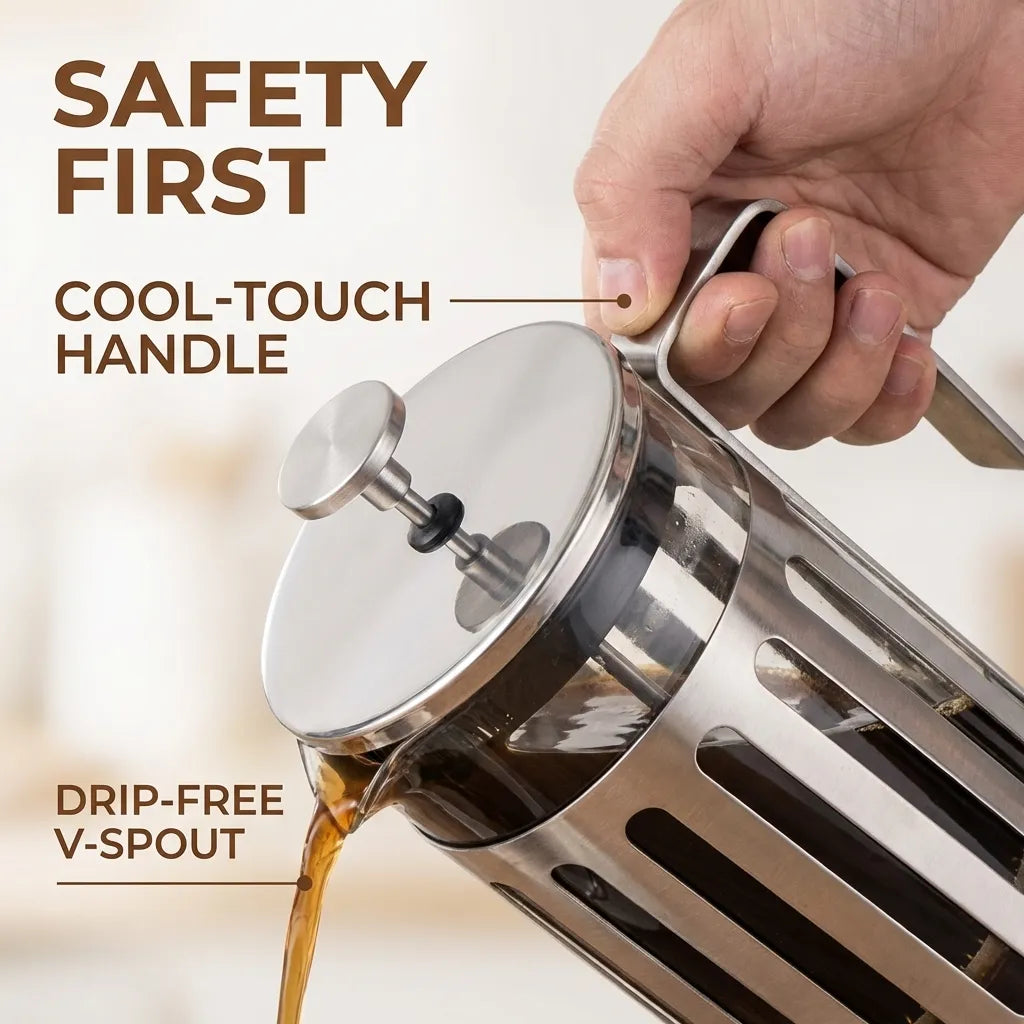 Glass Coffee Brewer handle detail