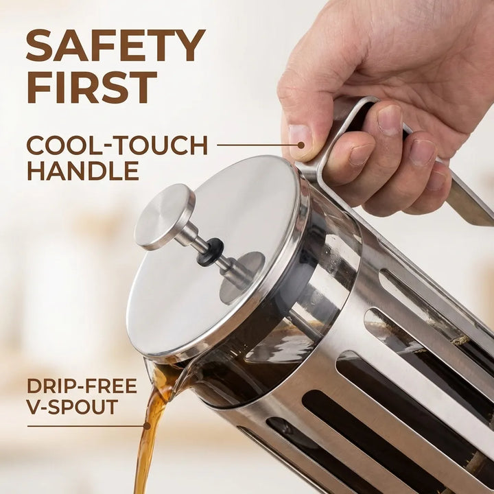 Glass Coffee Brewer handle detail