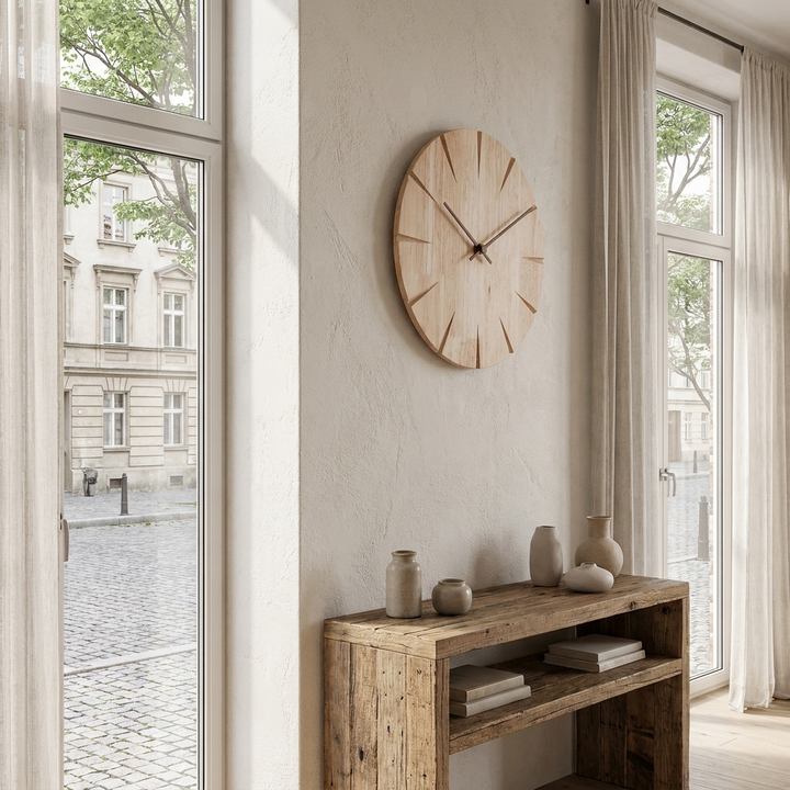 Minimalist Wooden Wall Clock