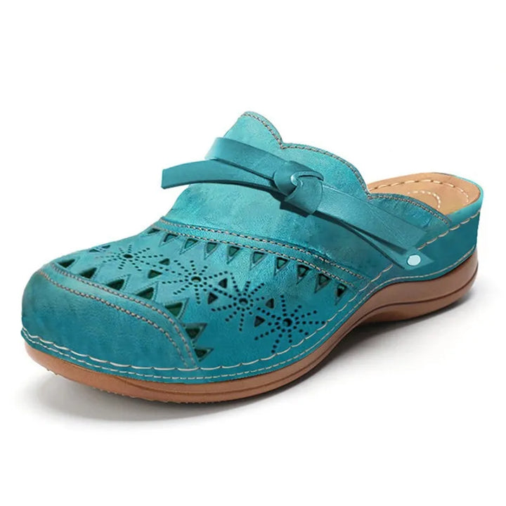 Lake Blue Orthopedic Slip-On Clogs front view
