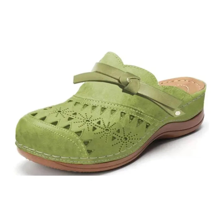 Green Orthopedic Slip-On Clogs front view