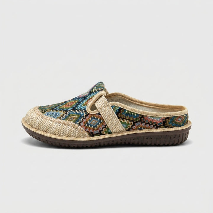 Embroidered Espadrille Mules studio packshot