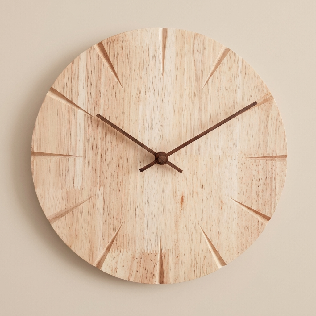 Minimalist Wooden Wall Clock