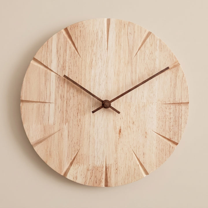 Minimalist Wooden Wall Clock