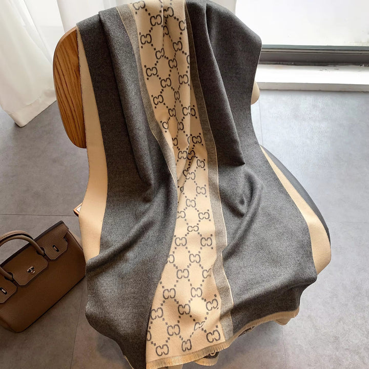 Cashmere-Feel Wrap Scarf fabric texture detail