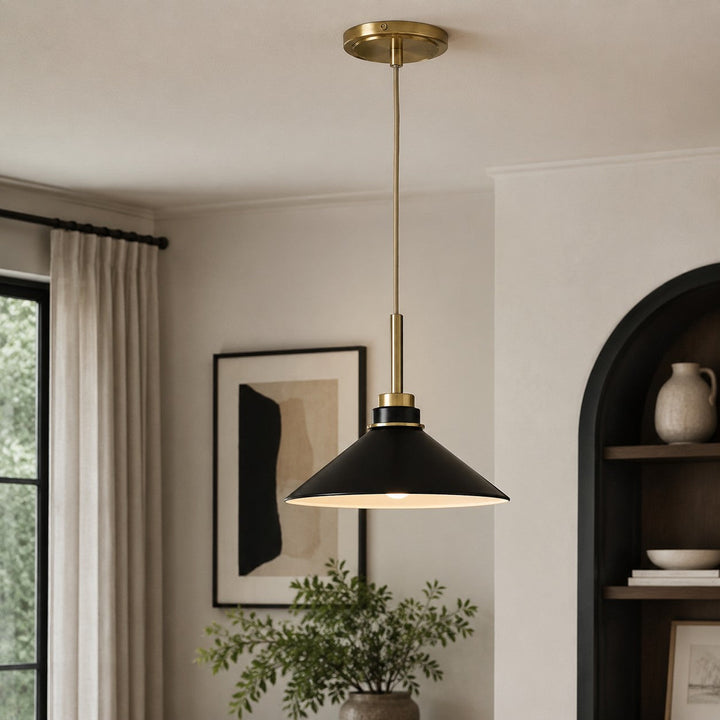 Farmhouse Cone Pendant Light, close-up detail