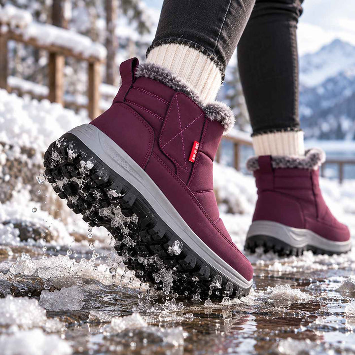 Faux-Fur Collar Snow Boots alternate view 5