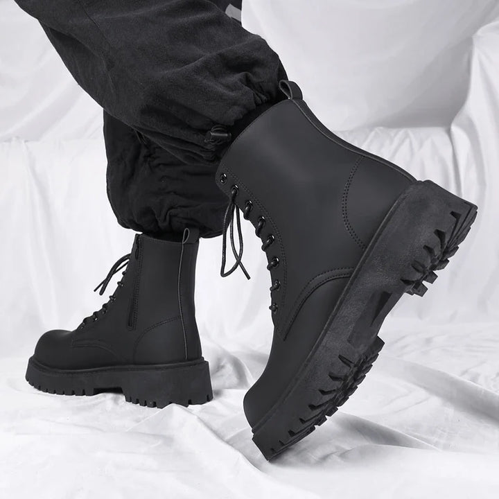 Faux Leather Lug-Sole Boots alternate view 6