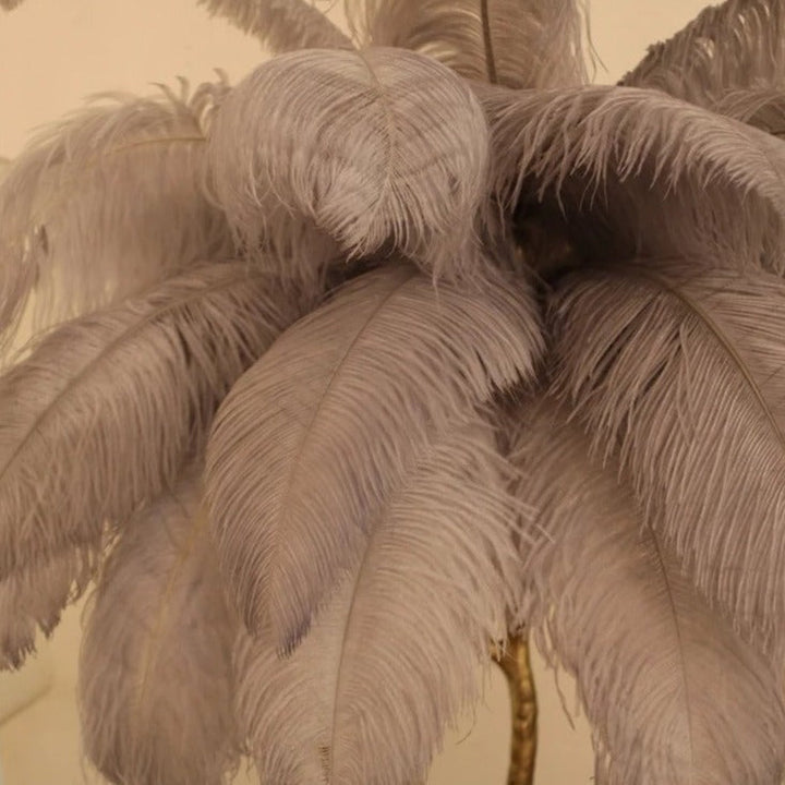 Feather Resin LED Floor Lamp close-up