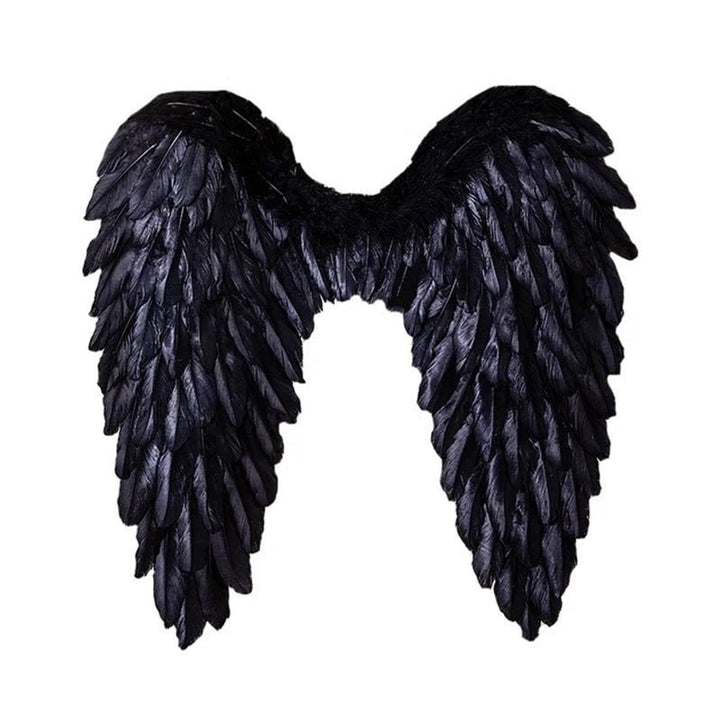Feathered angel costume wings folded flat for storage