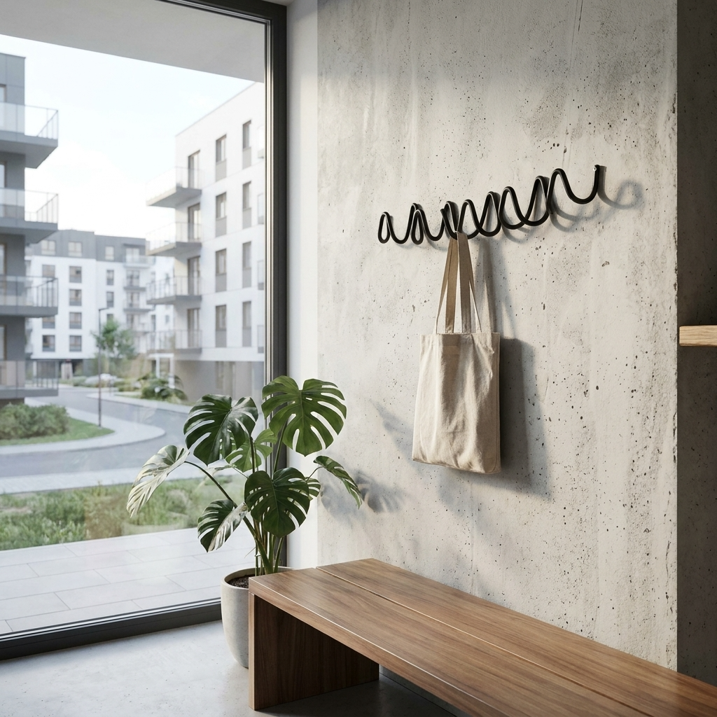 Wave Design Steel Wall Hooks