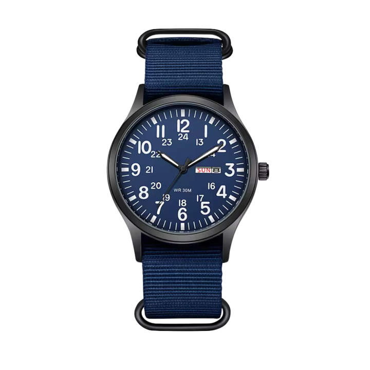 Blue Field Watch with Sapphire Glass front view