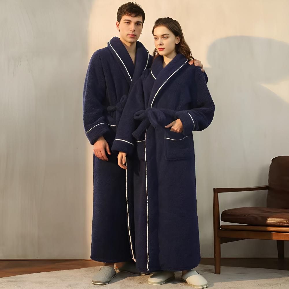 Flannel Shawl-Collar Robe front view