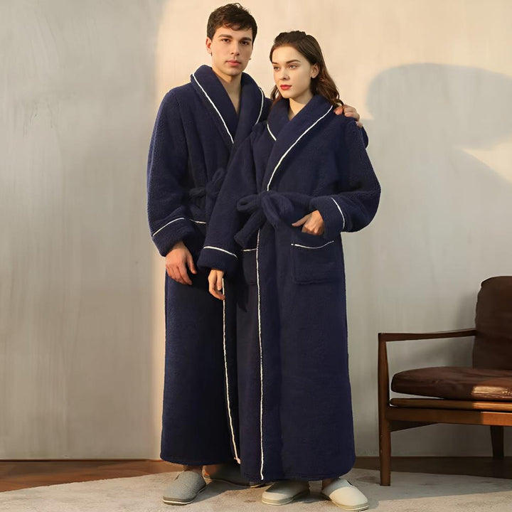 Flannel Shawl-Collar Robe front view