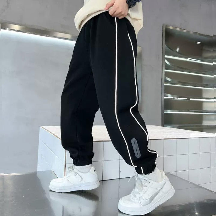 Black Fleece Jogger Pants worn lifestyle
