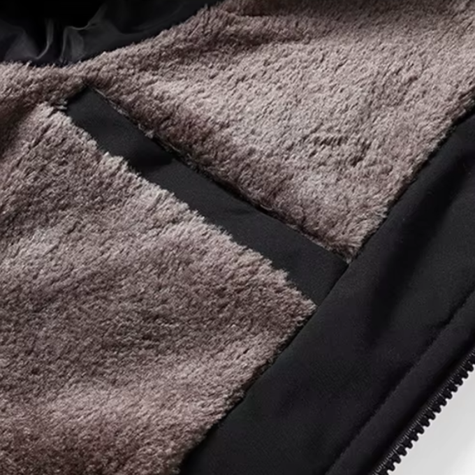 Fleece-Lined Diamond-Quilted Jacket fleece lining detail