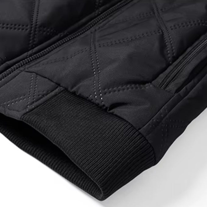 Fleece-Lined Diamond-Quilted Jacket sleeve detail