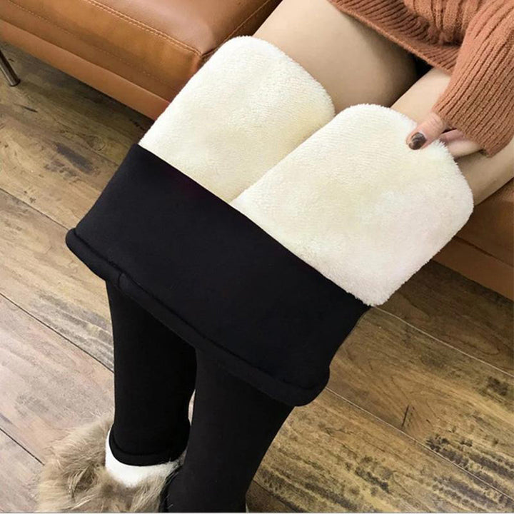 Black Fleece-Lined Thermal Leggings view 8