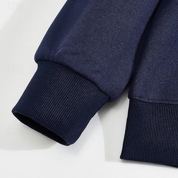 Fleece Quarter-Zip Sweatshirt ribbed cuff detail