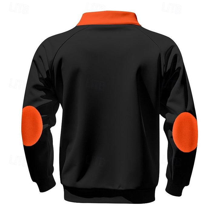 Black Fleece Quarter-Zip Sweatshirt back view