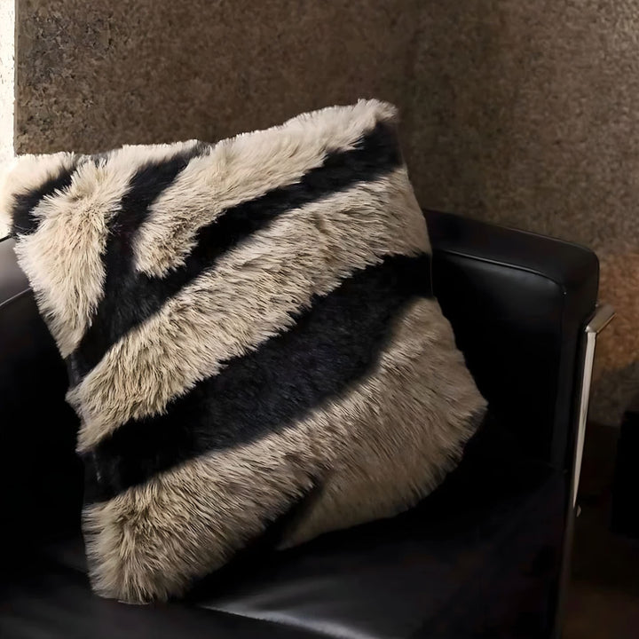 Fluffy Faux Fur Throw Pillow front view