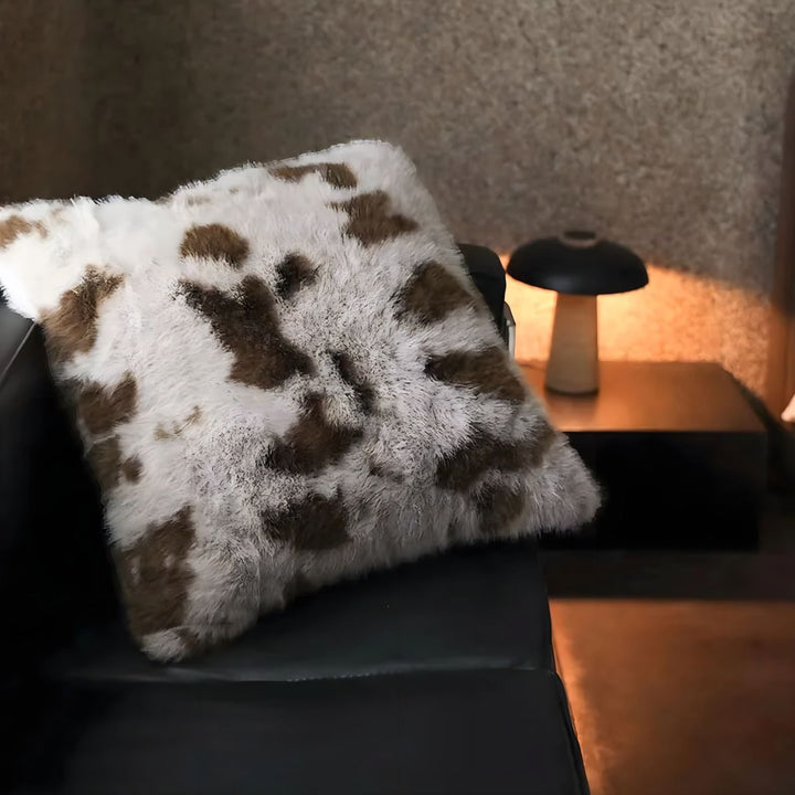 Fluffy Faux Fur Throw Pillow color options display