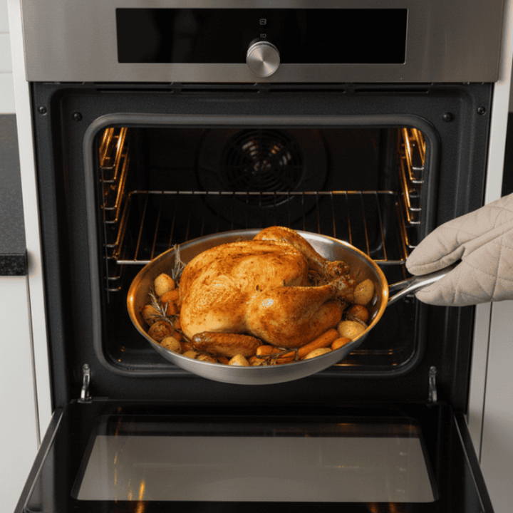 Titanium Stainless Steel Frying Pan alternate angle