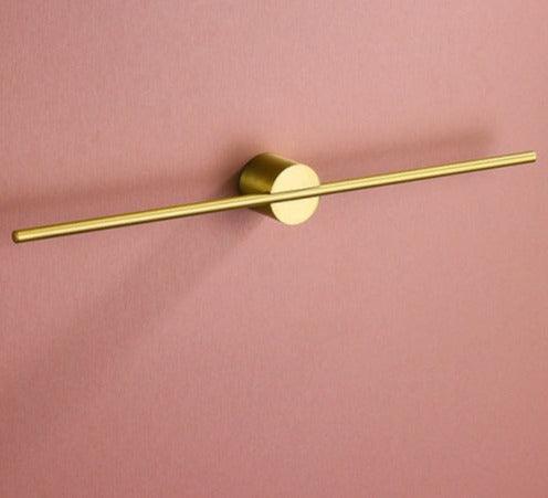 Gold Freestanding Brushed Aluminum Towel Rack front view