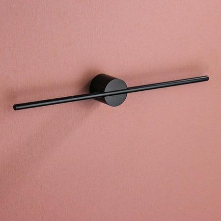 Black Freestanding Brushed Aluminum Towel Rack front view
