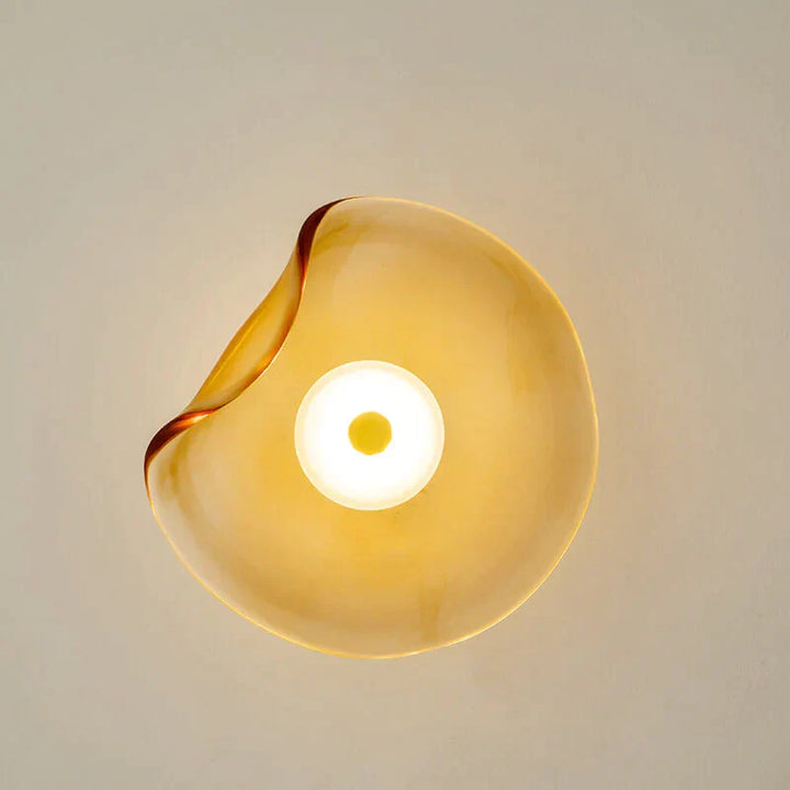 Amber Frosted Glass Wall Sconce front view